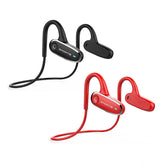 Auriculares inalámbricos deportivos G68 con conducción ósea y Bluetooth 5.0, resistentes al agua y al sudor, color negro y rojo